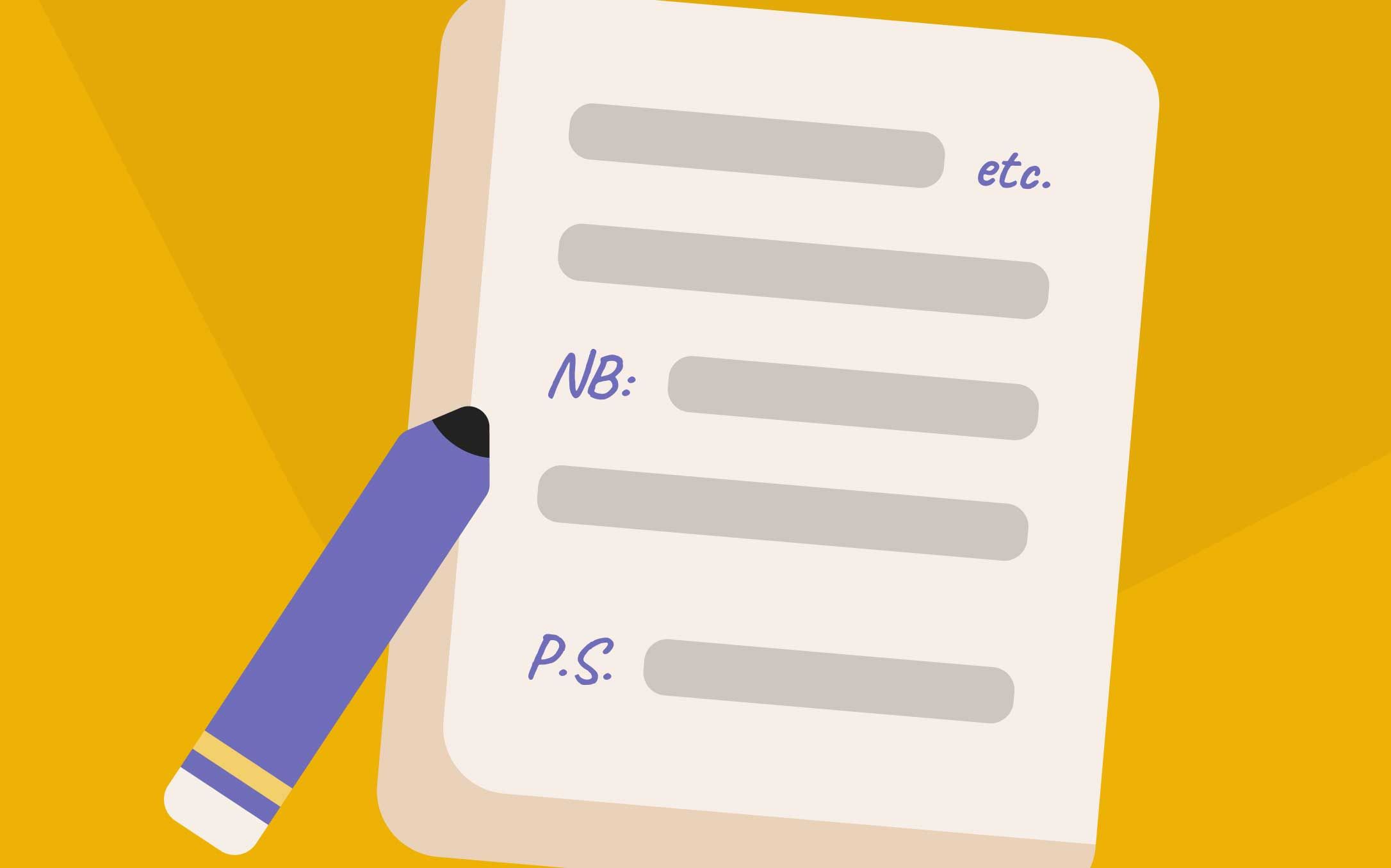 Латинские сокращения etc, nb, ps и другие