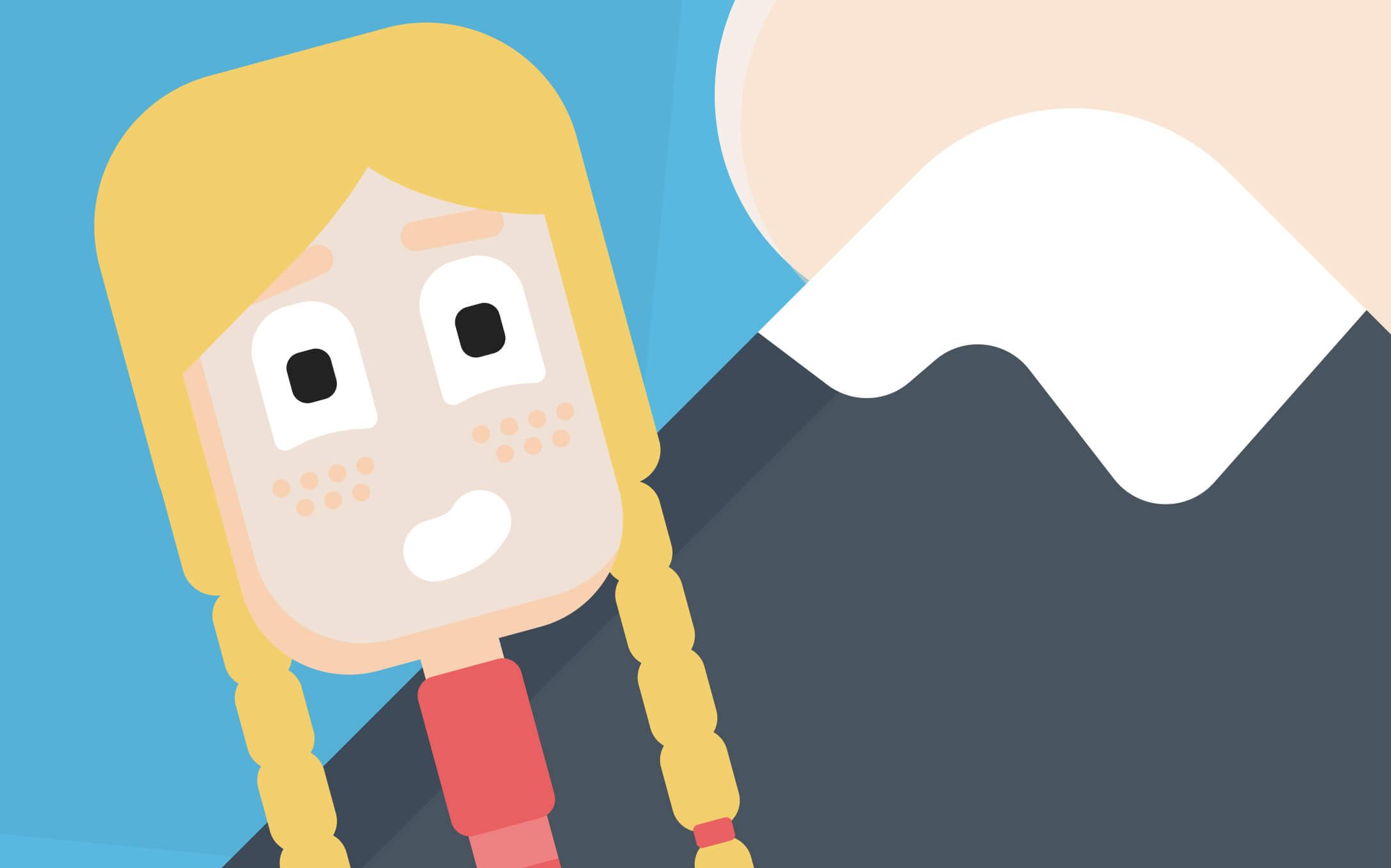 Элиза из ЛингоЧунга на фоне гор