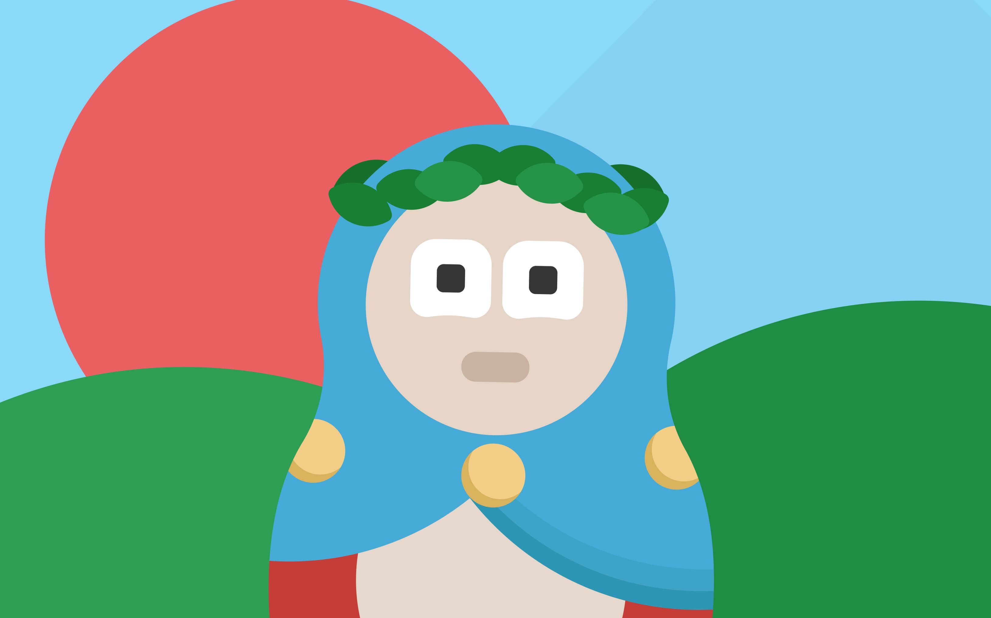 Иллюстрация матрёшки Цезаря