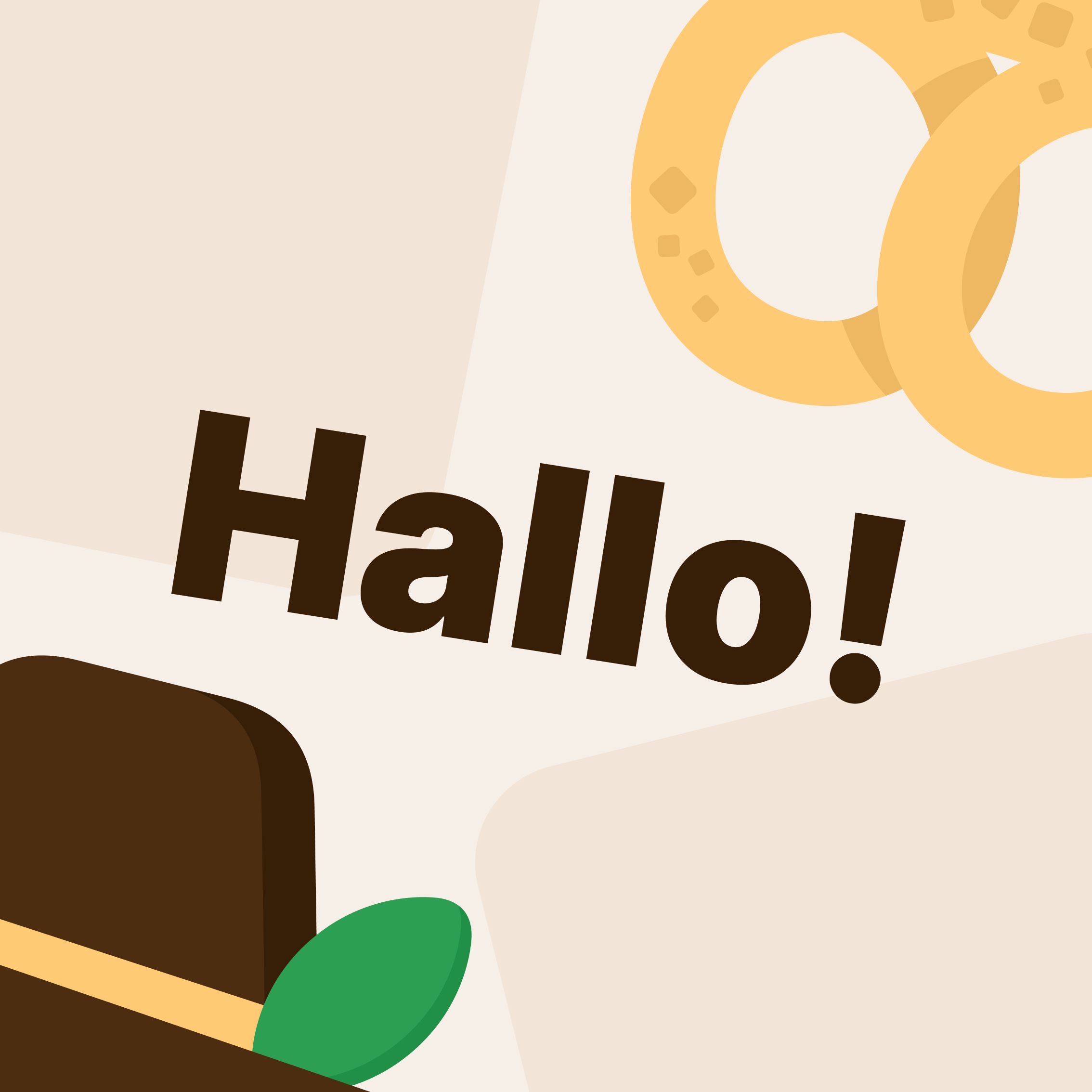 Hallo, немецкая шляпа и брейтцель