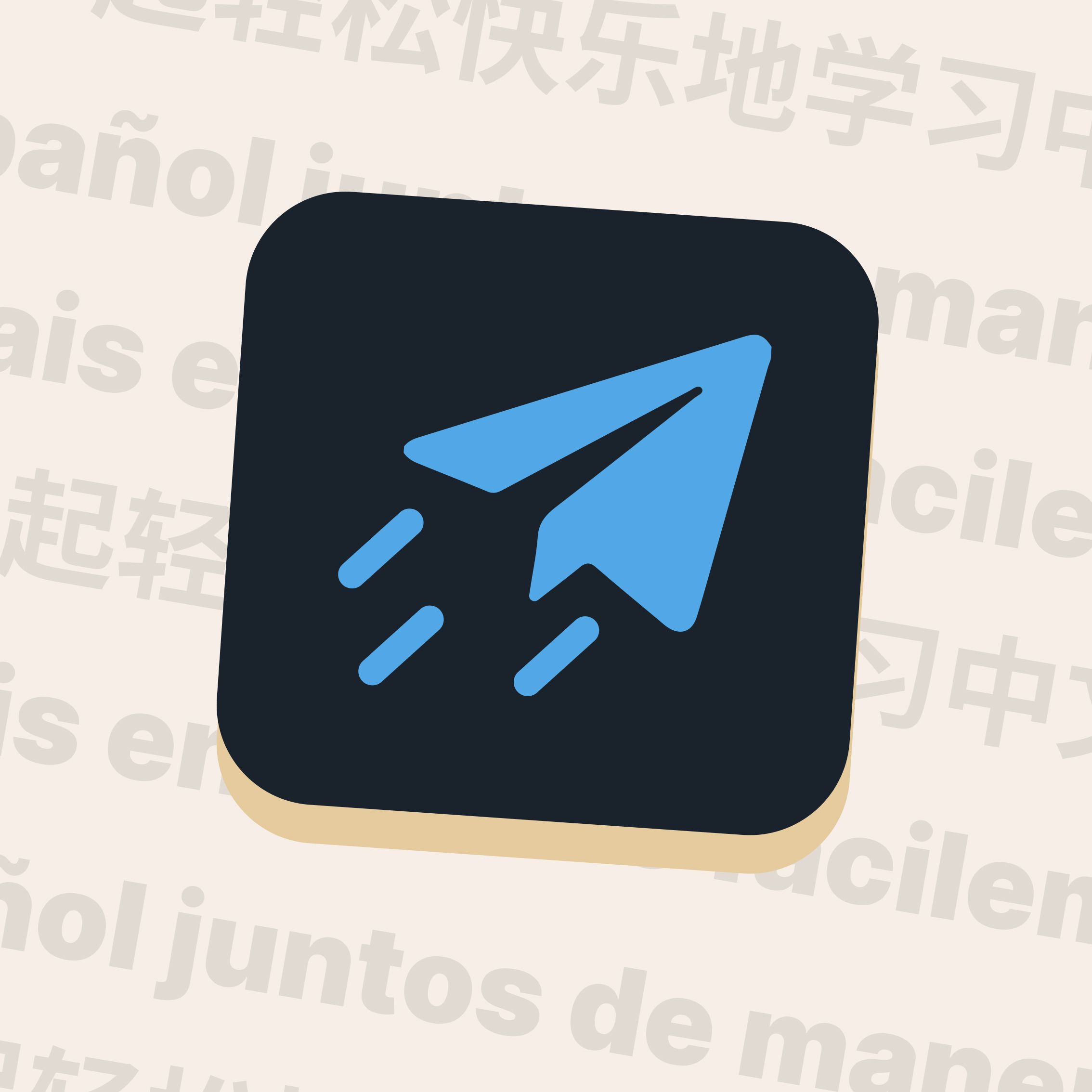 Иконка Телеграм в стиле ЛингоЧунга